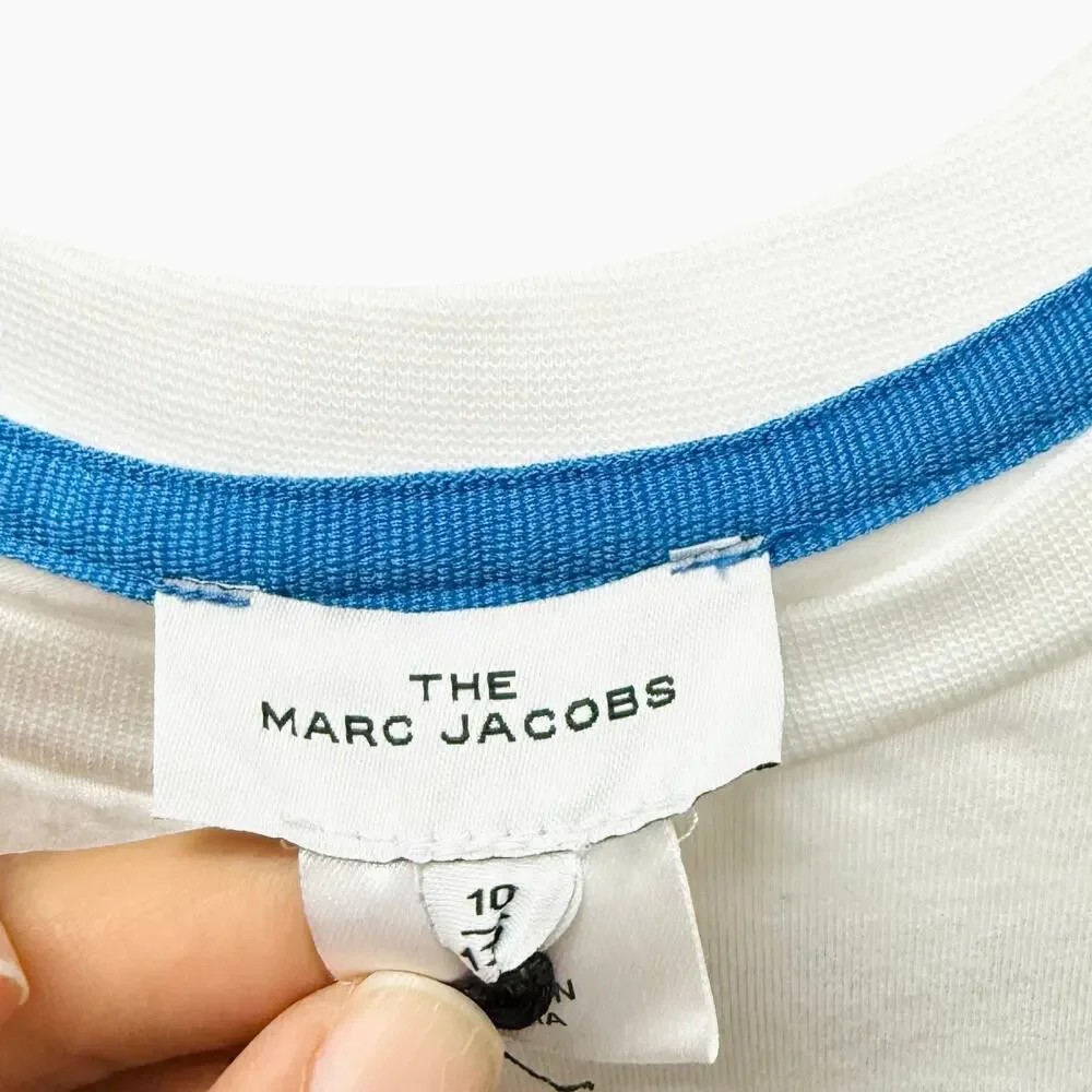 MARC JACOBS Superhero‎ Print T-Shirt White Boys Size 10